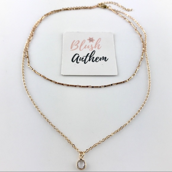 4 for $25⚡️2 layer crystal choker necklace - Picture 3 of 4